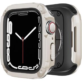 BOTOMALL Soft Silicone Bumper with PC Cover Compatible with Apple Watch Case 40mm 41mm Series 9 8 SE2 7 6 SE 5 4,Military Grade Durable Slim Protector for iWatch Men Women [No Screen Protector]-Clear