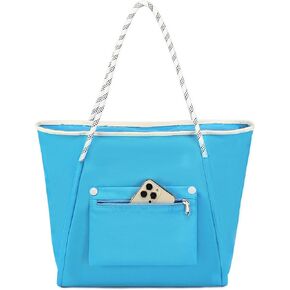 BTOOP Beach Bags Waterproof Sandproof Women Pool Bag Totes with Zipper Shoulder Bag for Vacation Travel Holiday