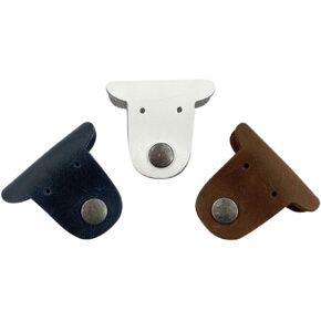 Taco Dog, Dog Cord Keeper Handmade from Full Grain Leather - Wrap Up Your Cables, Earbuds, Headphones, Chargers - Clip The Straps Together for Easy Management and Travel - 3-Pack - Multicolor