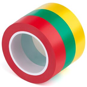 Electrical Tape 4 Colors Blue Green Red Yellow, Color Code Your Electric Wiring Safely with Indoor/Outdoor for a Variety of Taping Needs (0.6"50Ft, 4 Colors)