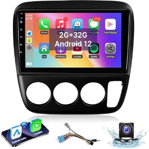 Leadfan Android Car Stereo Radio for Honda CRV 2002 2003 2004 2005 2006 with Wireless Carplay Android Auto 9'' Touch Screen in-Dash Bluetooth WiFi GPS Navigation Unit Mirror Link SWC Backup Camera