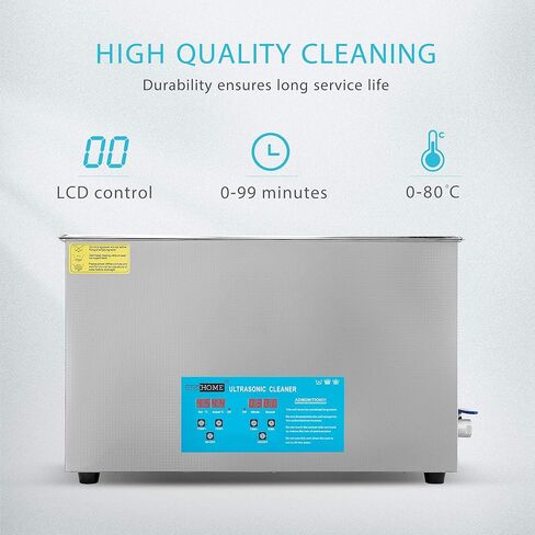 VIVOHOME Professional 3L آلة تنظيف بالموجات فوق الصوتية الكهربائية المحمولة التي يمكن التحكم فيها باللمس مع مؤقت رقمي وسخان لأجزاء ساعة المجوهرات ولوحة دوائر زجاجية للعملات المعدنية in Kuwait