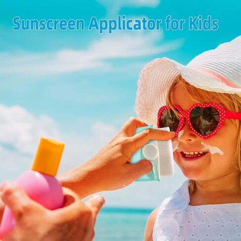 Sunscreen Applicator for Kids, 2 Pack Sunscreen Brush for Kids, Adult Foundation Brush, Sunblock Buddy Brush Set with Protective Caps, Sunscreen Lotion Applicator with Brush Cleaning Pad, Green in Saudi Arabia