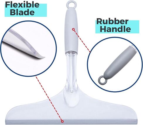 Window Cleaner Tool for Home with Extension Pole 20''-30'', Squeegee for Window Cleaning, Glass Washer for Car Windshield, Shower Doors, Mirror in Kuwait