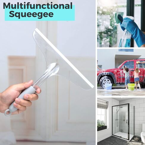 Window Cleaner Tool for Home with Extension Pole 20''-30'', Squeegee for Window Cleaning, Glass Washer for Car Windshield, Shower Doors, Mirror in Kuwait