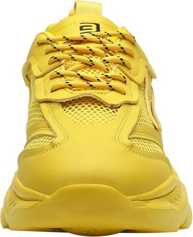 Womens Platform Sneakers Tennis Shoes Women Chunky Sneakers Yellow in Saudi Arabia