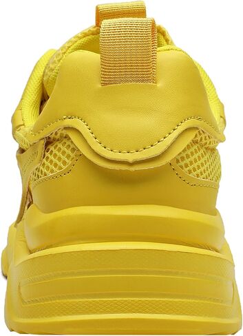 Womens Platform Sneakers Tennis Shoes Women Chunky Sneakers Yellow in Saudi Arabia