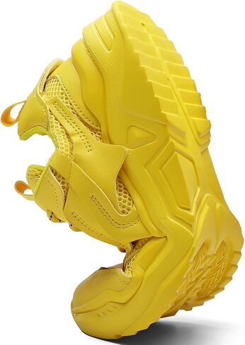 Womens Platform Sneakers Tennis Shoes Women Chunky Sneakers Yellow in Saudi Arabia