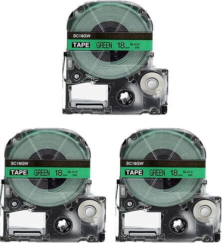 3 عبوات سوداء على صفراء بديلة لشريط الملصقات LC-4YBW LC-4YBW SC12YW 1/2 بوصة (12 مم) خراطيش شريط الملصقات القابلة لإعادة التعبئة لصانع الملصقات Epson Labe Works LW300 LW400 LW600P LW700 in Kuwait