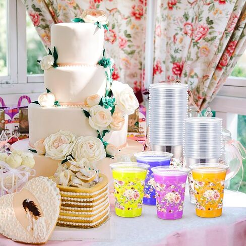 Jinei 60 Pcs Eucalyptus Baby Shower Supplies 16 oz Plastic Cups Bulk Sage Green Baby Shower Disposable Cups for Birthday Party Favors Gender Reveal Decorations in Kuwait