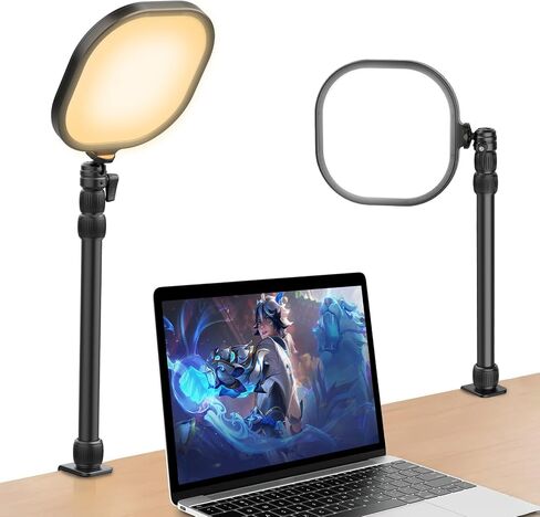 ULANZI K7 Streaming Video Conferencing Light with Stand C-Clamp, Brightness/Color Temperature Adjustable 15W Ring Light Key Light for Video Calls Zoom Meeting Home Office Monitor Webcam Light in Saudi Arabia