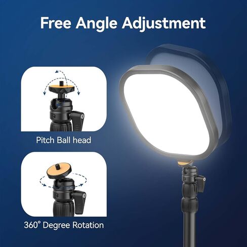 ULANZI K7 Streaming Video Conferencing Light with Stand C-Clamp, Brightness/Color Temperature Adjustable 15W Ring Light Key Light for Video Calls Zoom Meeting Home Office Monitor Webcam Light in Saudi Arabia