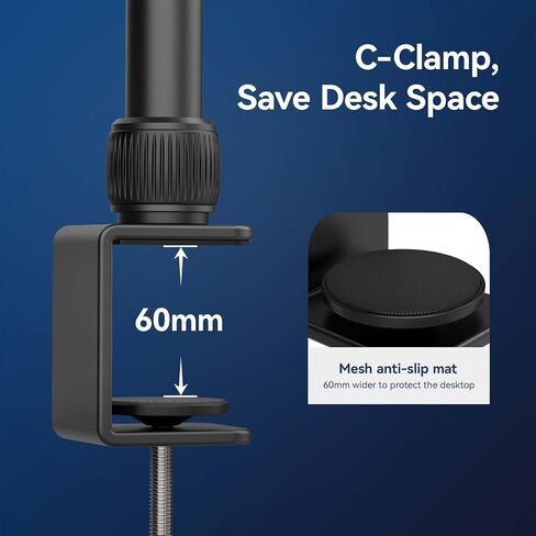 ULANZI K7 Streaming Video Conferencing Light with Stand C-Clamp, Brightness/Color Temperature Adjustable 15W Ring Light Key Light for Video Calls Zoom Meeting Home Office Monitor Webcam Light in Saudi Arabia