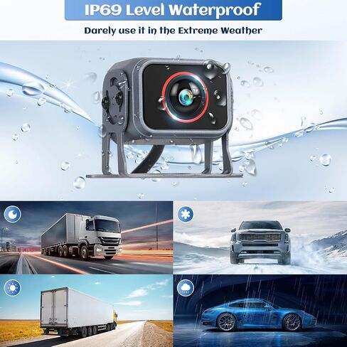 5 Channels RV Backup Camera System,10.36" IPS Quad Split Touch Screen Monitor Rear Side View 5 AHD Camera,Vehicle DVR Recording 1080P Backup Camera Dash Cam for Truck Bus RV Trailer Semi Box in Saudi Arabia