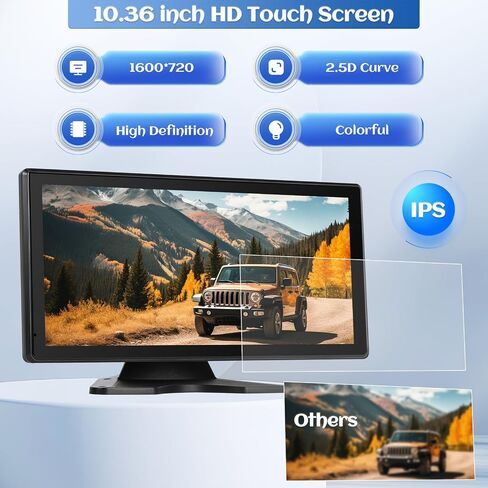 5 Channels RV Backup Camera System,10.36" IPS Quad Split Touch Screen Monitor Rear Side View 5 AHD Camera,Vehicle DVR Recording 1080P Backup Camera Dash Cam for Truck Bus RV Trailer Semi Box in Saudi Arabia