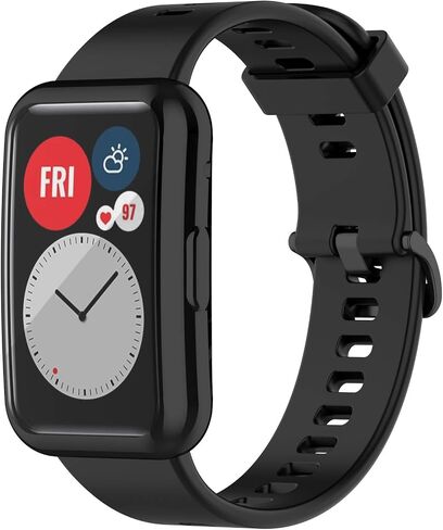 Screen Protector Cases Compatible with Huawei Watch Fit Accessories Covers Scratched Full Coverage Soft TPU Protective Case (7Colors) in Saudi Arabia