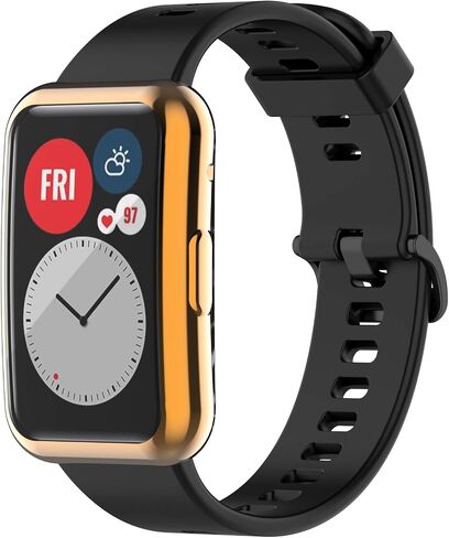 Screen Protector Cases Compatible with Huawei Watch Fit Accessories Covers Scratched Full Coverage Soft TPU Protective Case (7Colors) in Saudi Arabia