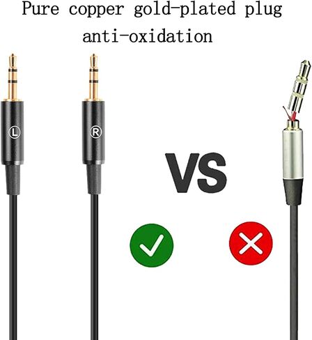 FAAEAL Audio Replacement Cable Compatible with Sol Republic Master Tracks HD HD2 Sol Republic V10 V12 X3 Headphones,in-line Mic Control Headphone Cord Works on iOS Android Xiaomi(4.2ft) in Saudi Arabia