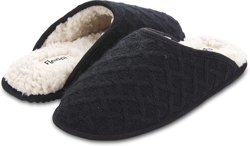 Floopi Slippers for Women Kelly Indoor Outdoor Plaid Faux Sherpa Fur Lined Scuff Slipper W/Memory Foam in Saudi Arabia