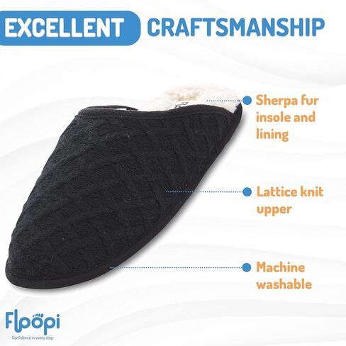 Floopi Slippers for Women Kelly Indoor Outdoor Plaid Faux Sherpa Fur Lined Scuff Slipper W/Memory Foam in Saudi Arabia