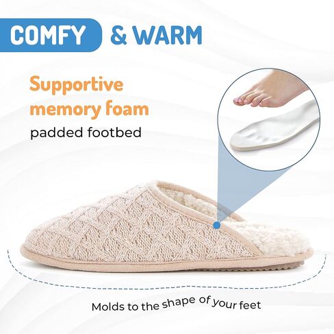 Floopi Slippers for Women Kelly Indoor Outdoor Plaid Faux Sherpa Fur Lined Scuff Slipper W/Memory Foam in Saudi Arabia