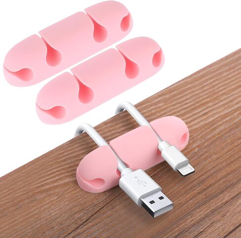 Cable Holder Clips 3Pcs Cord Organizer for Desk 4 Hole Silicone Adjustable Cord Clip Adhesive Wire Management USB Charging Cable Harness Holder for Office Home Car Desk Nightstand USB Charger in Saudi Arabia