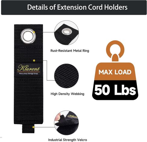 أشرطة تخزين شديدة التحمل للأسلاك، 9 عبوات (10 بوصة - 13 بوصة - 17 بوصة) منظم حامل سلك تمديد فائق القيمة بأحجام مختلفة، ورشة عمل قابلة لإعادة الاستخدام ومنظمات المرآب وتخزين الكابلات والخرطوم وسلك الطاقة in Kuwait