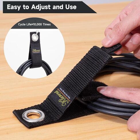 أشرطة تخزين شديدة التحمل للأسلاك، 9 عبوات (10 بوصة - 13 بوصة - 17 بوصة) منظم حامل سلك تمديد فائق القيمة بأحجام مختلفة، ورشة عمل قابلة لإعادة الاستخدام ومنظمات المرآب وتخزين الكابلات والخرطوم وسلك الطاقة in Kuwait