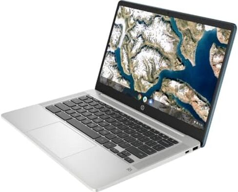 HP Chromebook 14a-na1093cl 14 Inch Full HD Laptop IPS Intel Celeron N4500 8GB LPDDR4x RAM 128GB eMMC UHD Graphics Wi-Fi Bluetooth 720p Camera Backlit Keyboard Chrome OS, Mineral Silver (Renewed) in Saudi Arabia