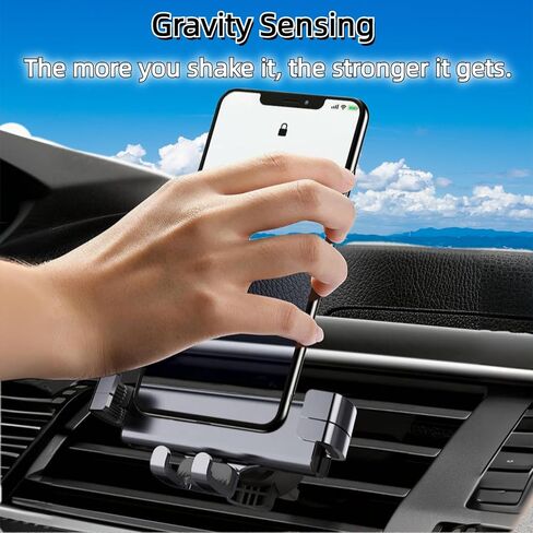 Kiopsom 2024 New Upgraded high-Grade Cell Phone Bracket Anti-Shake Gravity car Support Bracket car Navigation Fixed Bracket air Vents Dedicated in Saudi Arabia