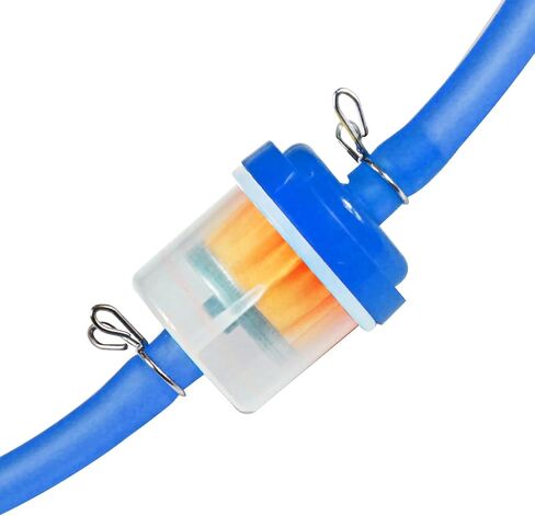 HOLATO Gas Fuel Line Hose Clamps Fuel Filters with Inline Shut Off Valve Petcock Set for 50cc 70cc 90cc 110cc 125cc 150cc Taotao Coolster Apollo Baja ATV Four Wheeler Moped Scooter Dirt Pit Bike Black in Kuwait
