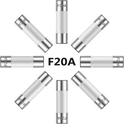ALLECIN 10A 250V 5x20MM Fast Blow Ceramic Fuses 10 Amp 250 Volt 0.2 x 0.78 Inch Fast-Acting Tube Fuse F10AL250V (Pack of 20Pcs) in Kuwait