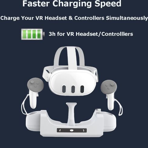 حامل شحن سماعة الرأس VR متوافق مع محطة شحن مثبتة على الحائط من Meta Quest 3، قاعدة شحن مغناطيسية وقاعدة شحن سريعة لسماعات Meta Quest 3 VR وأدوات التحكم، هدية للنساء والرجال in Kuwait