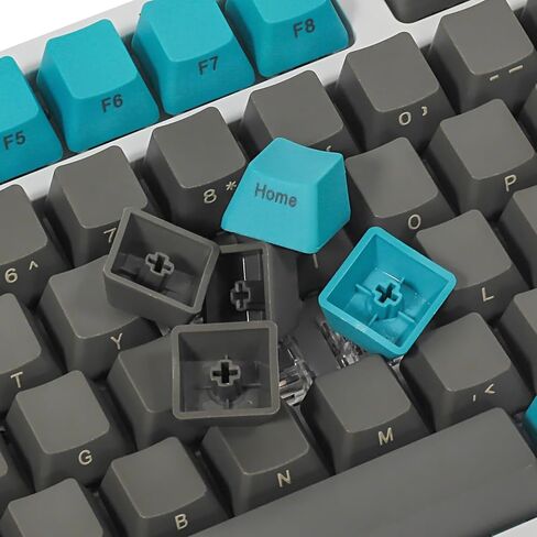 Happy Balls PBT Keycaps Side/Front Print Keycap Set OEM Profile Non-Backlit Thick Cherry MX Key Caps with Key Puller for 60%/87 TKL/104/108 MX Switches Mechanical Keyboard(Black Gray Combo) in Kuwait