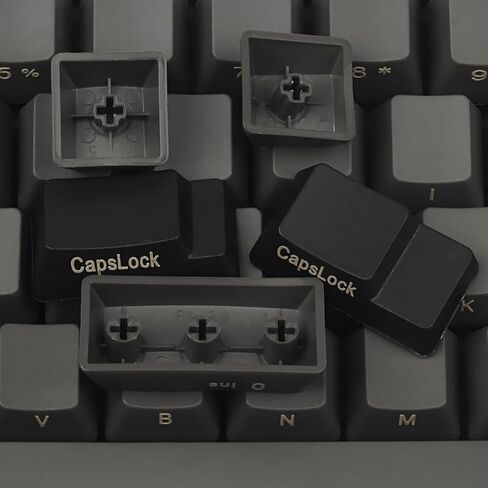 Happy Balls PBT Keycaps Side/Front Print Keycap Set OEM Profile Non-Backlit Thick Cherry MX Key Caps with Key Puller for 60%/87 TKL/104/108 MX Switches Mechanical Keyboard(Black Gray Combo) in Kuwait