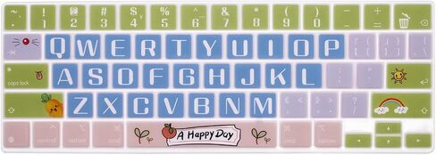 Silicone Magic Keyboard Cover Skin for iPad Pro 12.9 Inch Magic Keyboard(4nd Generation) 2020 Model MXQU2LL/A,for iPad Pro 12.9 Keyboard Protector Accessories,Happy Day in Saudi Arabia