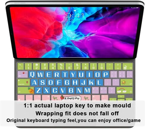 Silicone Magic Keyboard Cover Skin for iPad Pro 12.9 Inch Magic Keyboard(4nd Generation) 2020 Model MXQU2LL/A,for iPad Pro 12.9 Keyboard Protector Accessories,Happy Day in Saudi Arabia