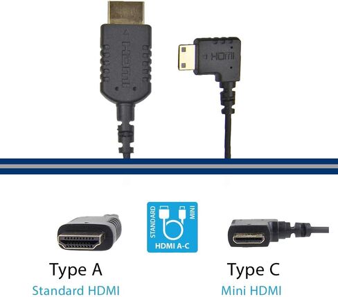 CMR UltraFlex 31 Inch 4K Mini Right Angle HDMI Male to Standard HDMI Male Cable. Ultra Flexible Slim 90 Degree Thin HDMI Cable. HDMI 2.0 in Saudi Arabia