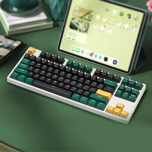 Happy Balls Doubleshot PBT Keycaps Cherry Profile Keyset US-ANSI Layout Key Caps for 61/68/75/81/84/87/98/104/108 MX Switches Mechanical Keyboards (Peach Pink Keyset) in Kuwait