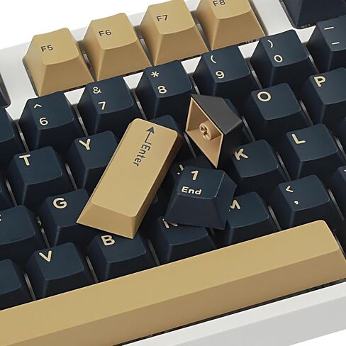 Happy Balls Doubleshot PBT Keycaps Cherry Profile Keyset US-ANSI Layout Key Caps for 61/68/75/81/84/87/98/104/108 MX Switches Mechanical Keyboards (Peach Pink Keyset) in Kuwait