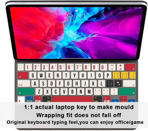 غطاء لوحة المفاتيح السحرية من السيليكون لجهاز iPad Pro 12.9 بوصة لوحة المفاتيح السحرية (الجيل الرابع) موديل 2020 MXQU2LL/A، لملحقات حماية لوحة المفاتيح iPad Pro 12.9، يوم سعيد in Kuwait