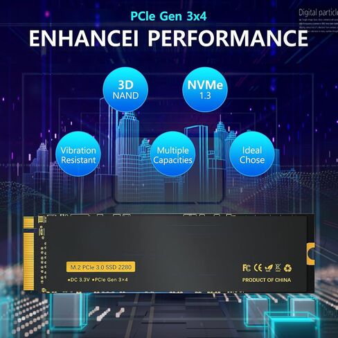 1TB NVMe 1.3 PCIe 3.0x4 No Noise Internal High Heat Dissipation Solid State Drive for Laptop and Desktop Compatible with Gaming and More 2.5 inches Solid Sate Drive in Saudi Arabia