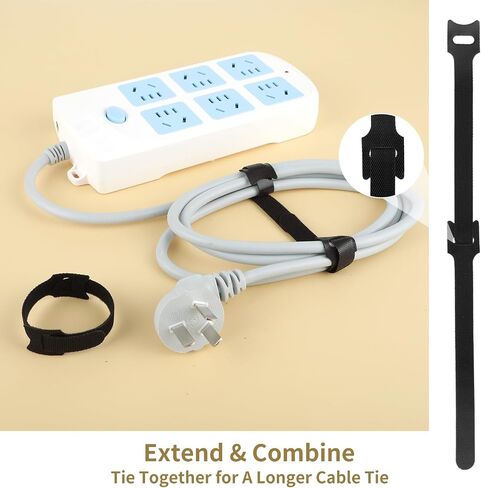 120pcs 6 Inch Reusable Cable Ties, T Type Black Cable Management Cord Organizer Adjustable Reusable Zip Ties Cord Organizers For Homes, Offices And Garages And Data Centers(12x100mm) in Saudi Arabia