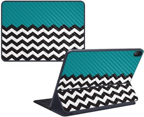 MightySkins Carbon Fiber Skin for Apple iPad Pro Smart Keyboard 12.9" (2018) - Southwest Stripes - Protective, Durable Textured Carbon Fiber Finish - Easy to Apply - Made in The USA in Saudi Arabia