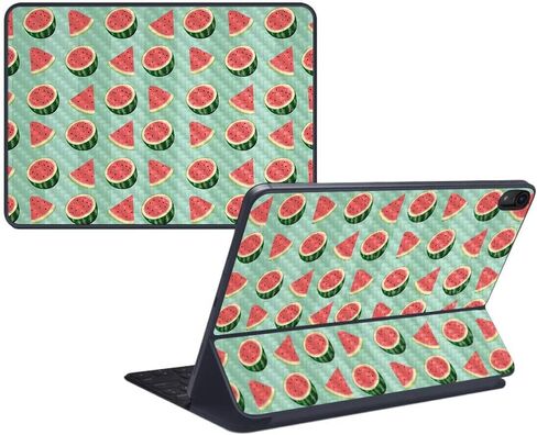 MightySkins Carbon Fiber Skin for Apple iPad Pro Smart Keyboard 12.9" (2018) - Southwest Stripes - Protective, Durable Textured Carbon Fiber Finish - Easy to Apply - Made in The USA in Saudi Arabia