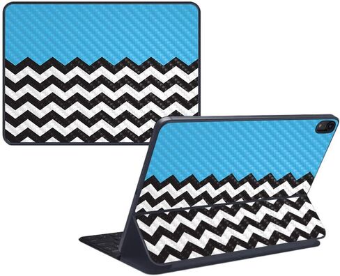MightySkins Carbon Fiber Skin for Apple iPad Pro Smart Keyboard 12.9" (2018) - Southwest Stripes - Protective, Durable Textured Carbon Fiber Finish - Easy to Apply - Made in The USA in Saudi Arabia