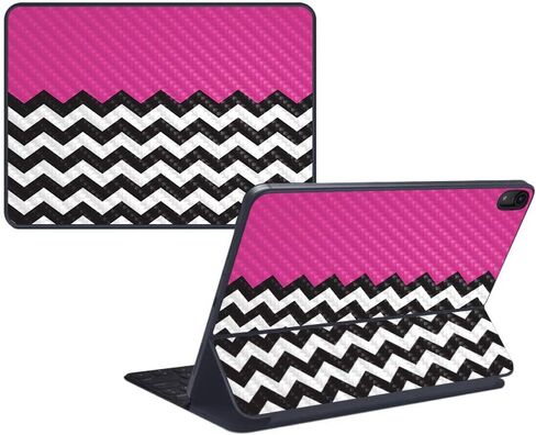 MightySkins Carbon Fiber Skin for Apple iPad Pro Smart Keyboard 12.9" (2018) - Southwest Stripes - Protective, Durable Textured Carbon Fiber Finish - Easy to Apply - Made in The USA in Saudi Arabia
