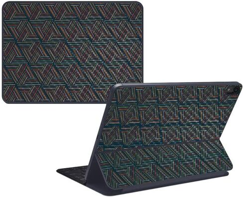 MightySkins Carbon Fiber Skin for Apple iPad Pro Smart Keyboard 12.9" (2018) - Southwest Stripes - Protective, Durable Textured Carbon Fiber Finish - Easy to Apply - Made in The USA in Saudi Arabia