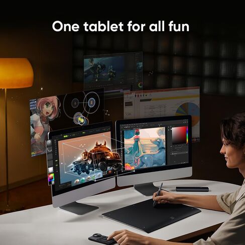 تابلت الرسم اللاسلكي XPPen Deco Pro MW Gen2 Bluetooth مع قلم X3 Pro وقرص مفتاح صغير، لوحة رسم رقمية للرسوم المتحركة والفن الرقمي وتحرير الفيديو (9 بوصة) in Kuwait