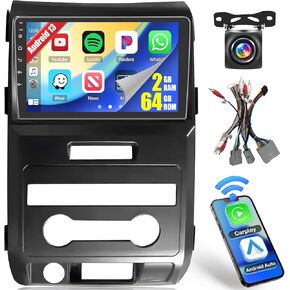 [8-Core 4+64G] Ohradio Android 13 Car Stereo for Ford F150 2009-2012, Wireless CarPlay Radio with Android Auto, 9'' Touch Screen Car Radio with GPS Mirror Link WiFi Backup Camera Bluetooth FM RDS